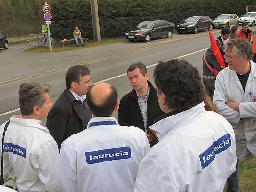 Franck Marlin aux côtés des salariés de Faurecia pour défendre l'emploi