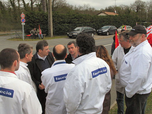 Franck Marlin aux côtés des salariés de Faurecia pour défendre l'emploi